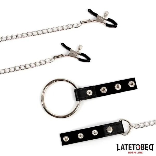 Nippelklemmen mit Penisring von Latetobed BDSM Line | Fesselliebe.de