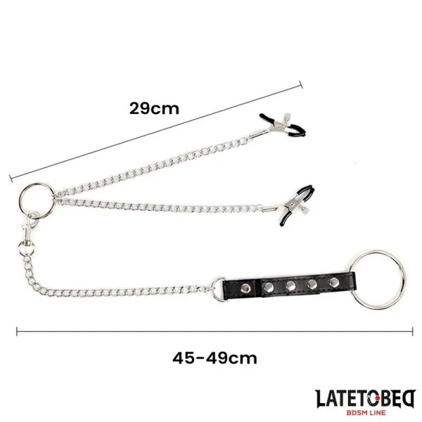 Nippelklemmen mit Penisring von Latetobed BDSM Line | Fesselliebe.de