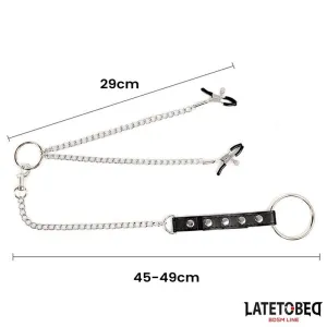 Nippelklemmen mit Penisring von Latetobed BDSM Line