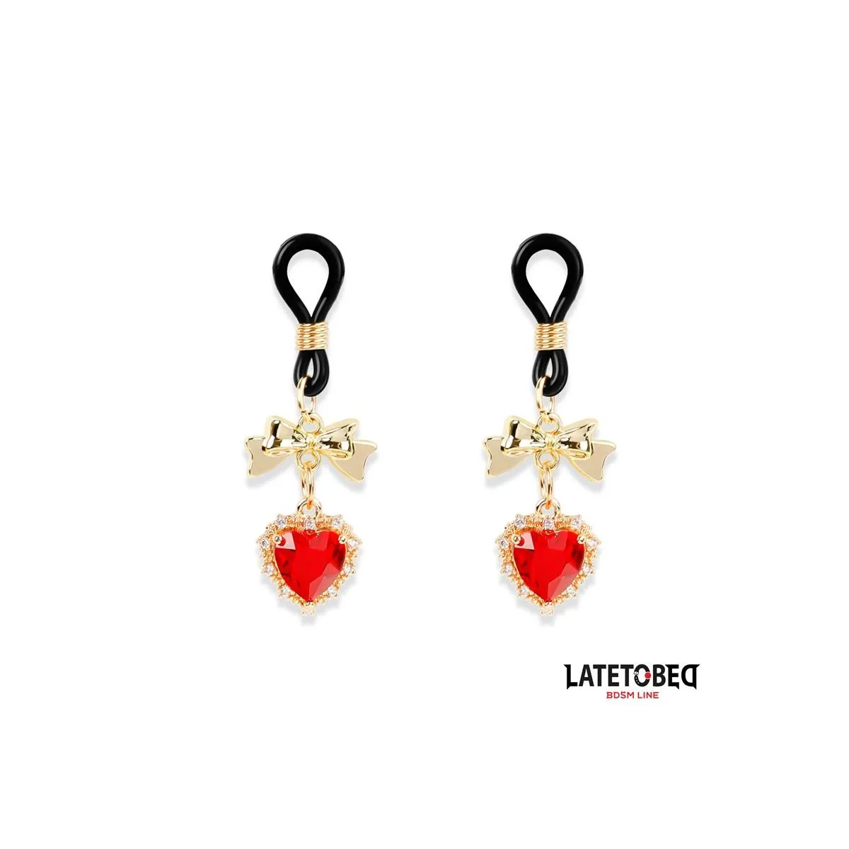 Nippelklemmen mit Edelstein-Anhänger von Latetobed BDSM Line | Fesselliebe.de