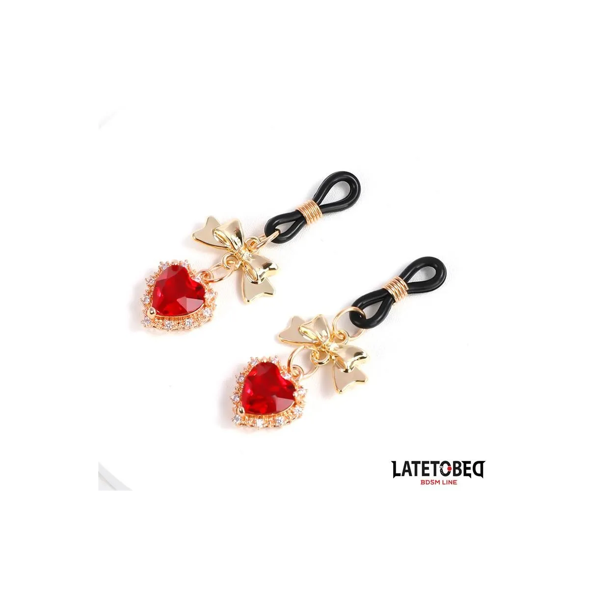 Nippelklemmen mit Edelstein-Anhänger von Latetobed BDSM Line | Fesselliebe.de