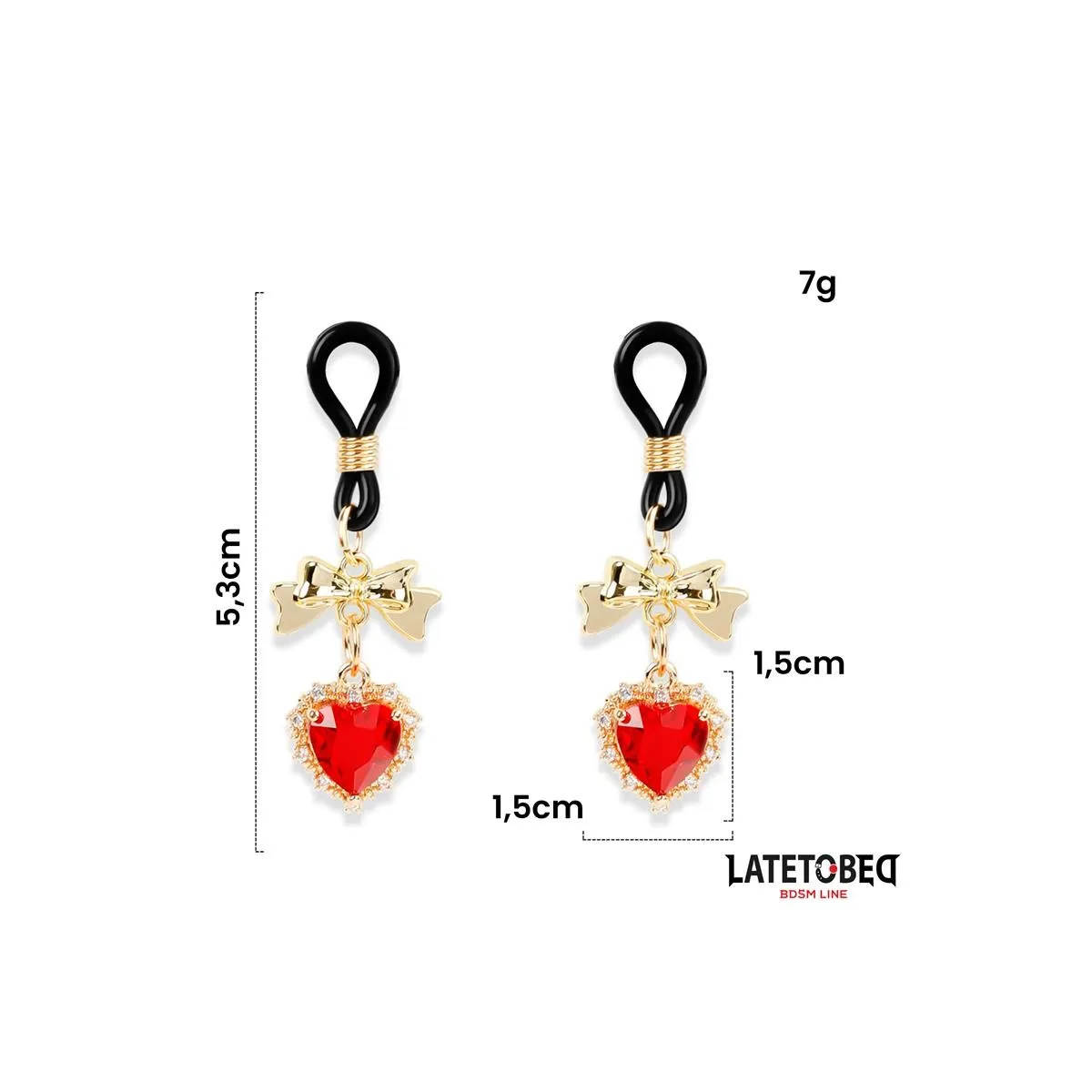 Nippelklemmen mit Edelstein-Anhänger von Latetobed BDSM Line | Fesselliebe.de