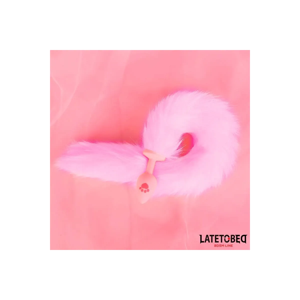 Rosa Silikon-Analplug mit Fuchsschwanz Rosa von Latetobed BDSM Line | Fesselliebe.de