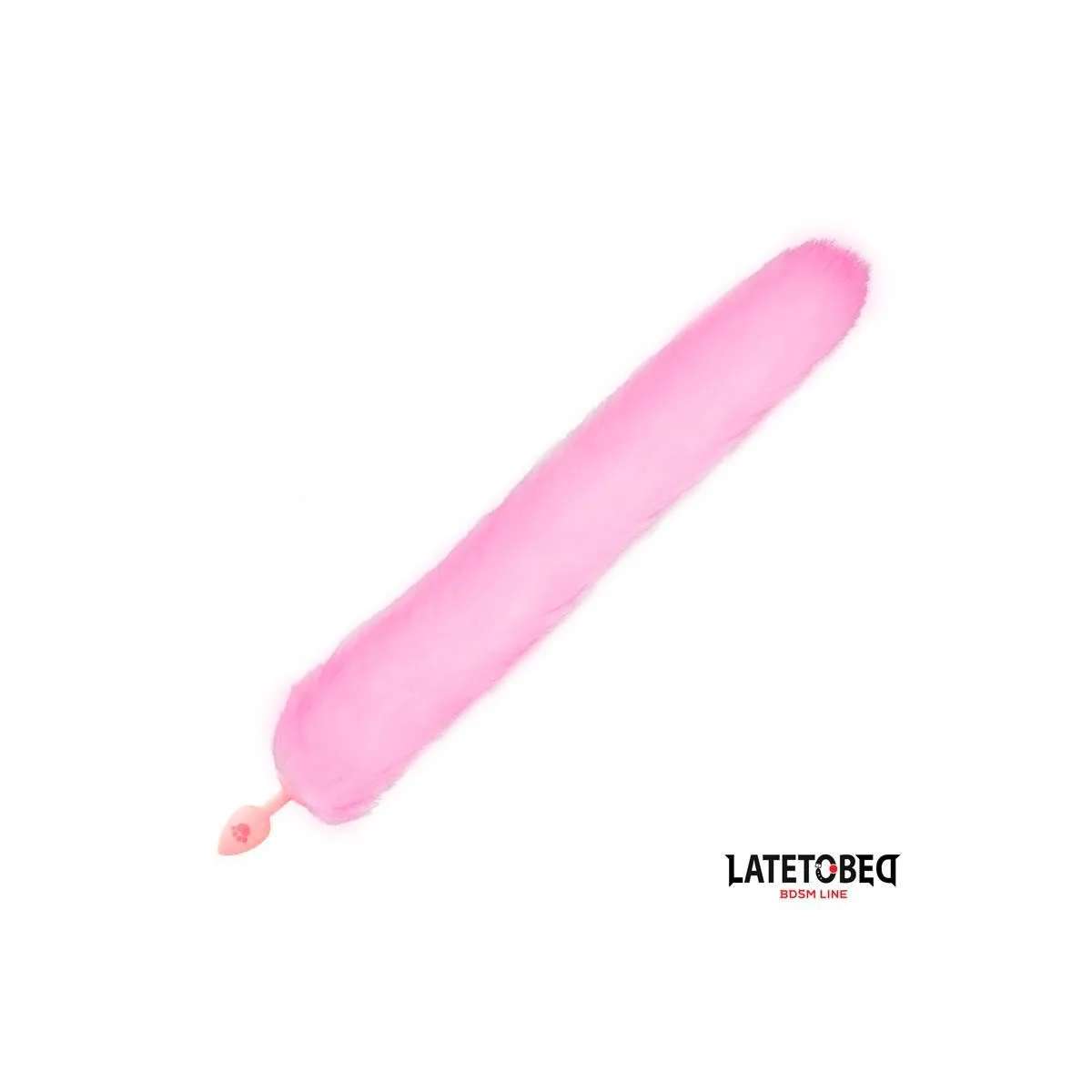 Rosa Silikon-Analplug mit Fuchsschwanz Rosa von Latetobed BDSM Line | Fesselliebe.de