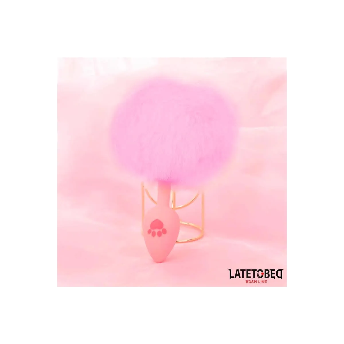 Rosa Silikon-Analplug mit Pompon Rosa von Latetobed BDSM Line | Fesselliebe.de