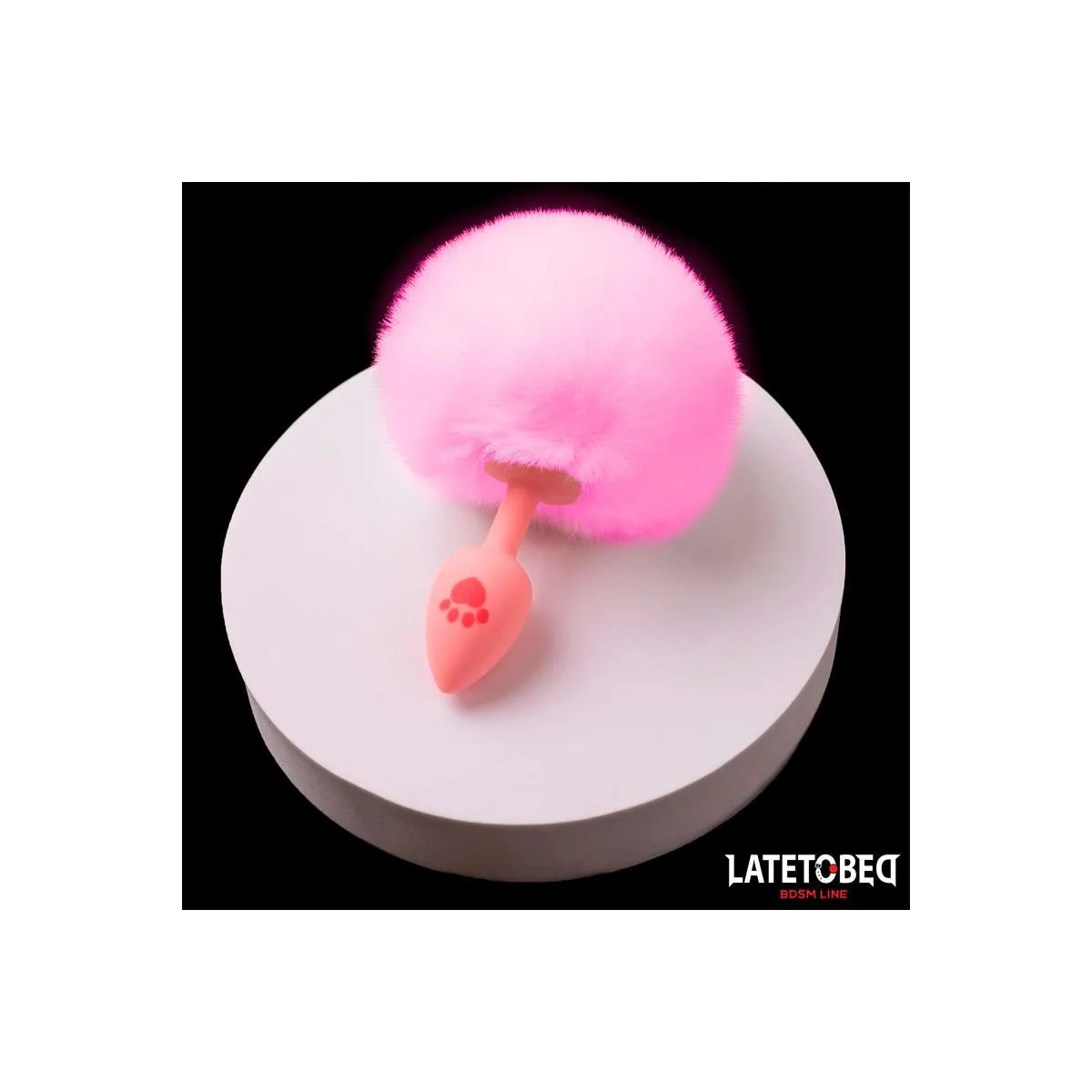 Rosa Silikon-Analplug mit Pompon Rosa von Latetobed BDSM Line | Fesselliebe.de