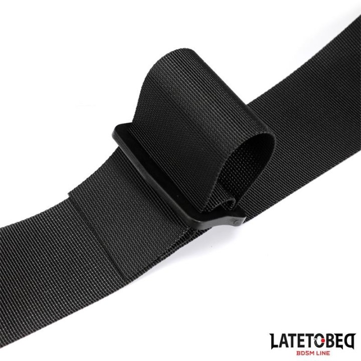 Hüftband und Klettverschluss-Handgelenkmanschette von Latetobed BDSM Line | Fesselliebe.de
