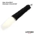 Analplug mit Fuchsschwanz Schwarz-Weiss 40 cm von Latetobed BDSM Line