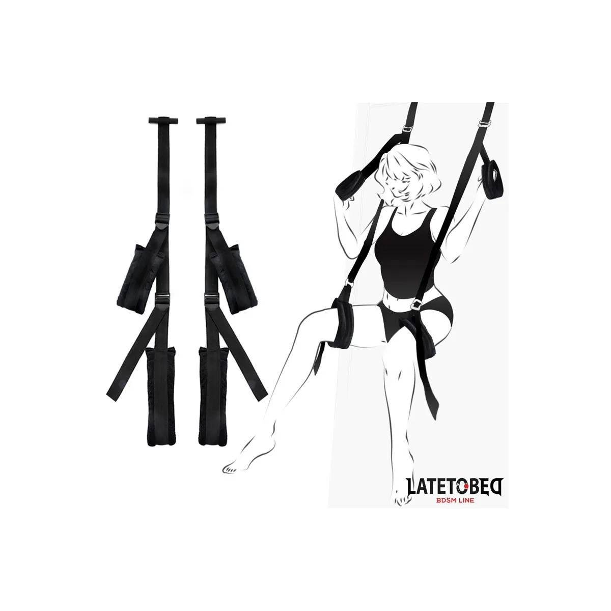 Tür-Sling Schwarz von Latetobed BDSM Line | Fesselliebe.de