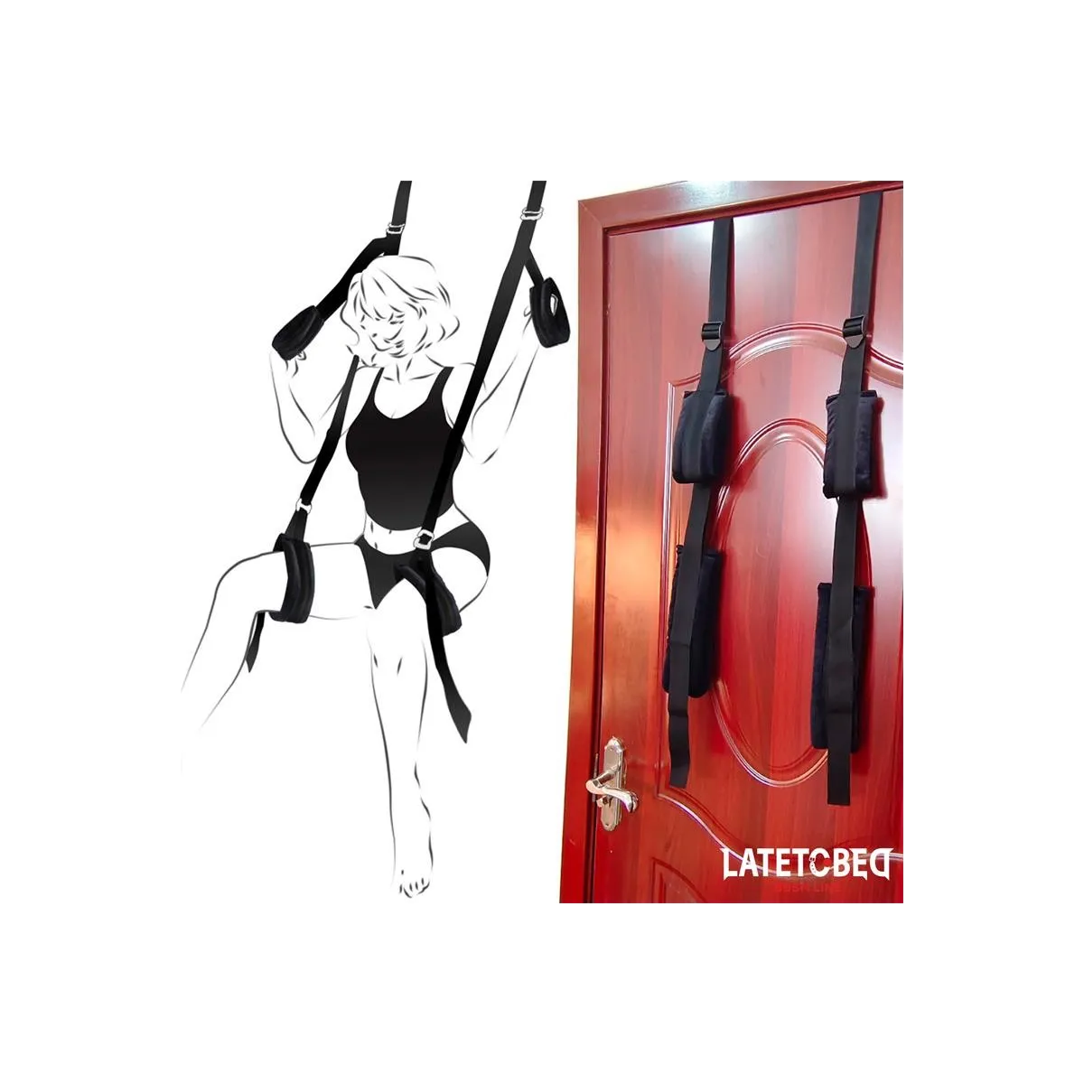 Tür-Sling Schwarz von Latetobed BDSM Line | Fesselliebe.de