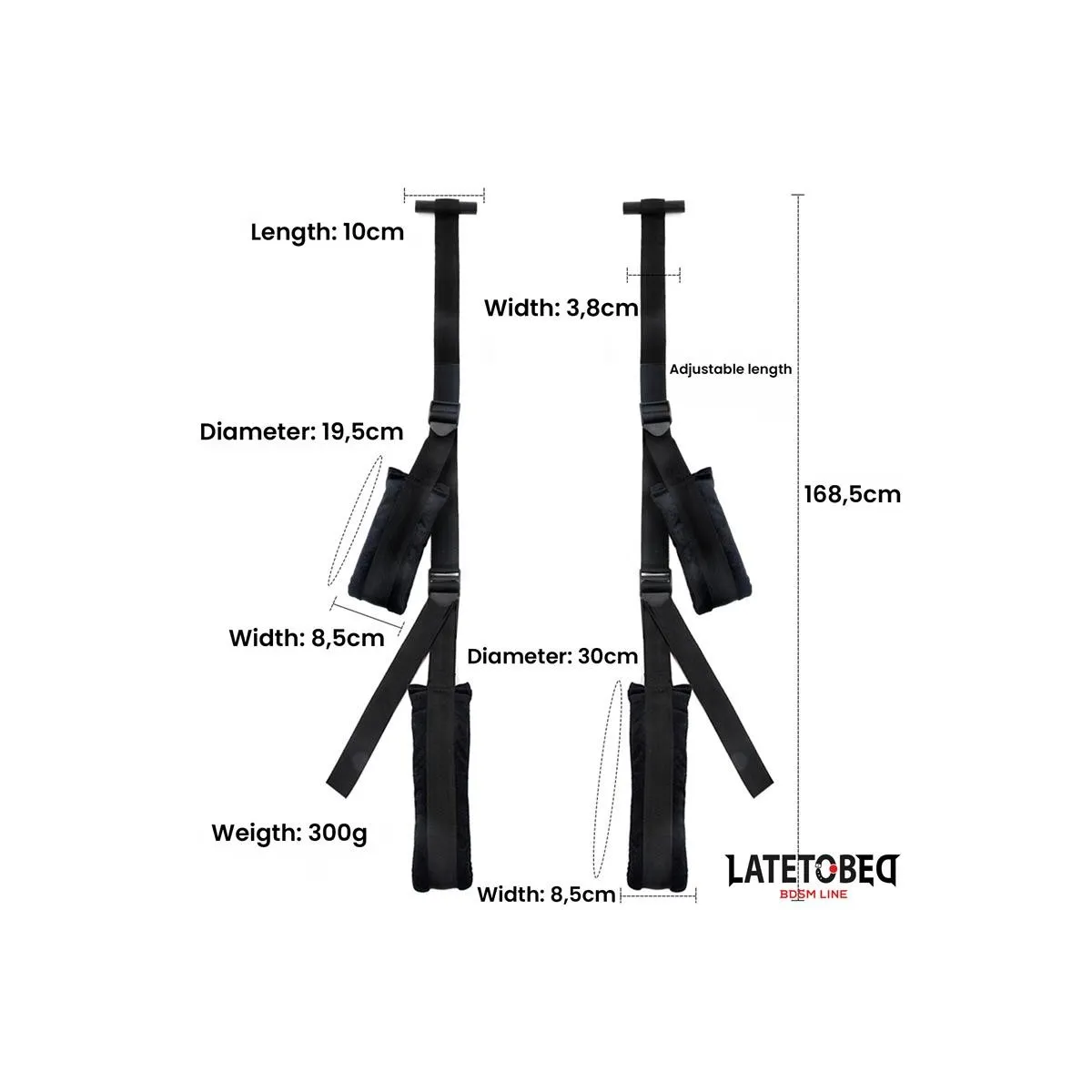 Tür-Sling Schwarz von Latetobed BDSM Line | Fesselliebe.de