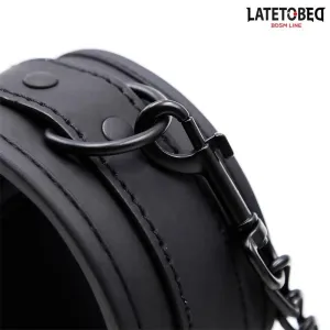 Einfarbige Schwarze Fussfessel von Latetobed BDSM Line