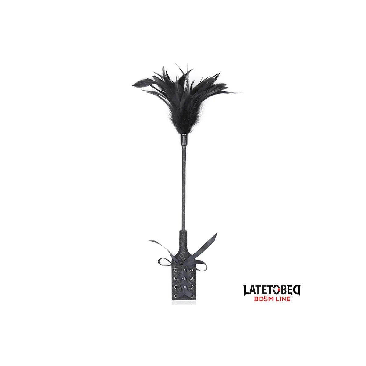 Kitzler mit Mehreren Federn und Spitzenband-Paddelkamm von Latetobed BDSM Line | Fesselliebe.de