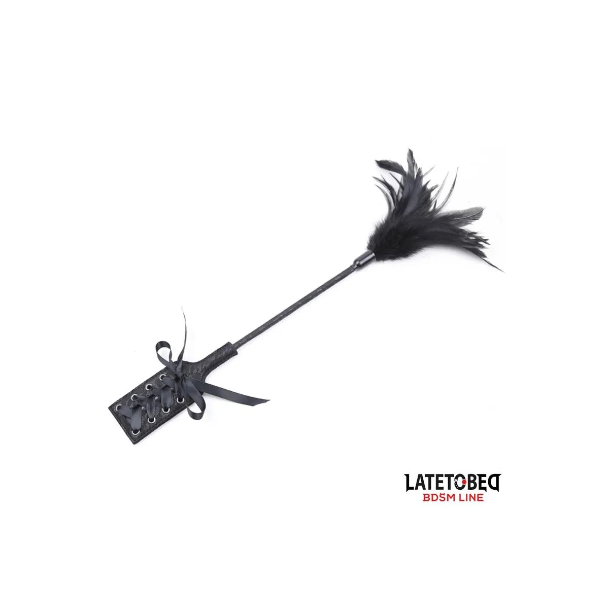Kitzler mit Mehreren Federn und Spitzenband-Paddelkamm von Latetobed BDSM Line | Fesselliebe.de