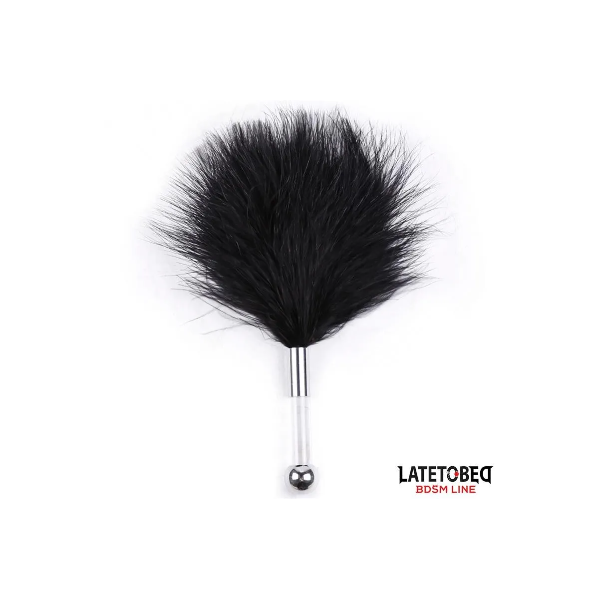 Federkitzler mit Acryl-Metallgriff von Latetobed BDSM Line | Fesselliebe.de