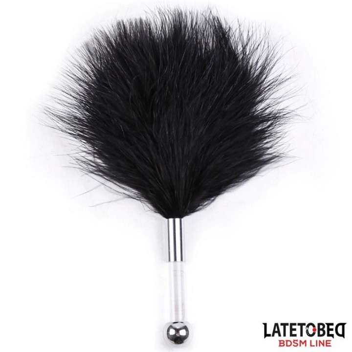 Federkitzler mit Acryl-Metallgriff von Latetobed BDSM Line | Fesselliebe.de