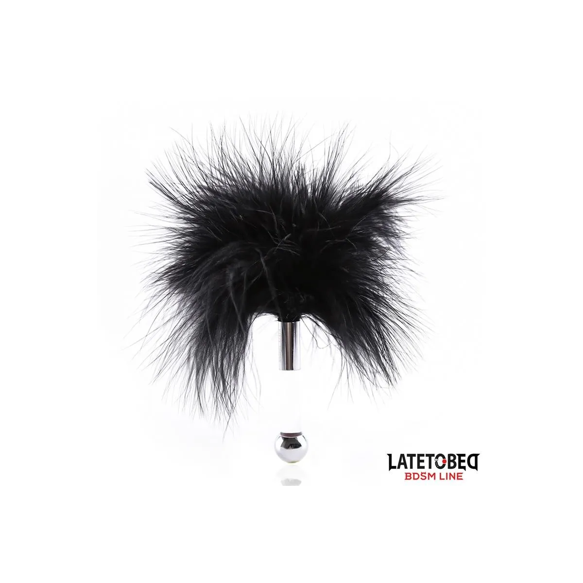 Federkitzler mit Acryl-Metallgriff von Latetobed BDSM Line | Fesselliebe.de