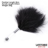 Federkitzler mit Acryl-Metallgriff von Latetobed BDSM Line | Fesselliebe.de