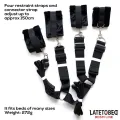 Bettfessel-Set mit Verstellbaren und Abnehmbaren Manschetten von Latetobed BDSM Line