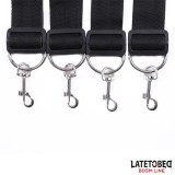 Bettfessel-Set mit Verstellbaren und Abnehmbaren Manschetten von Latetobed BDSM Line | Fesselliebe.de