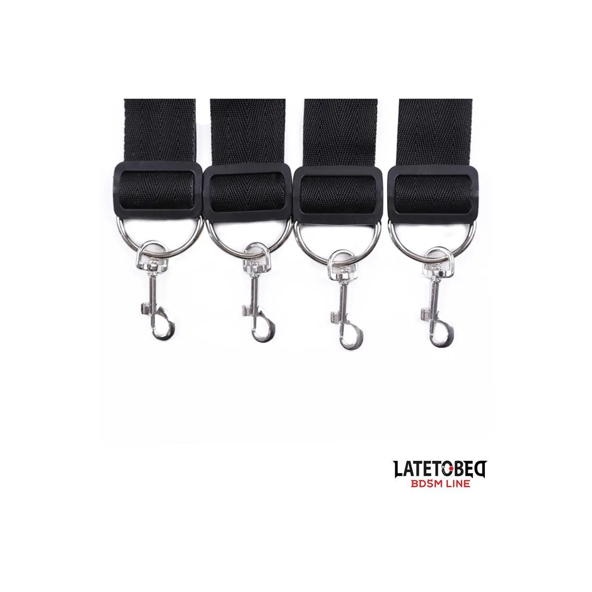 Bettfessel-Set mit Verstellbaren und Abnehmbaren Manschetten von Latetobed BDSM Line | Fesselliebe.de