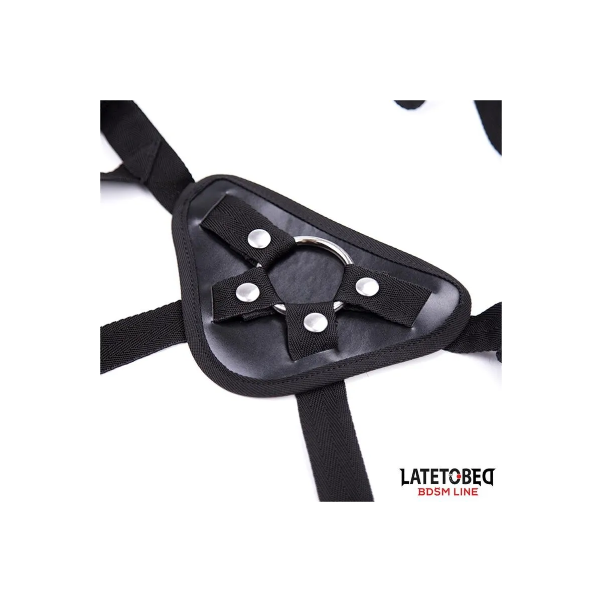 Verstellbarer Strap-On mit Metallring von Latetobed BDSM Line | Fesselliebe.de