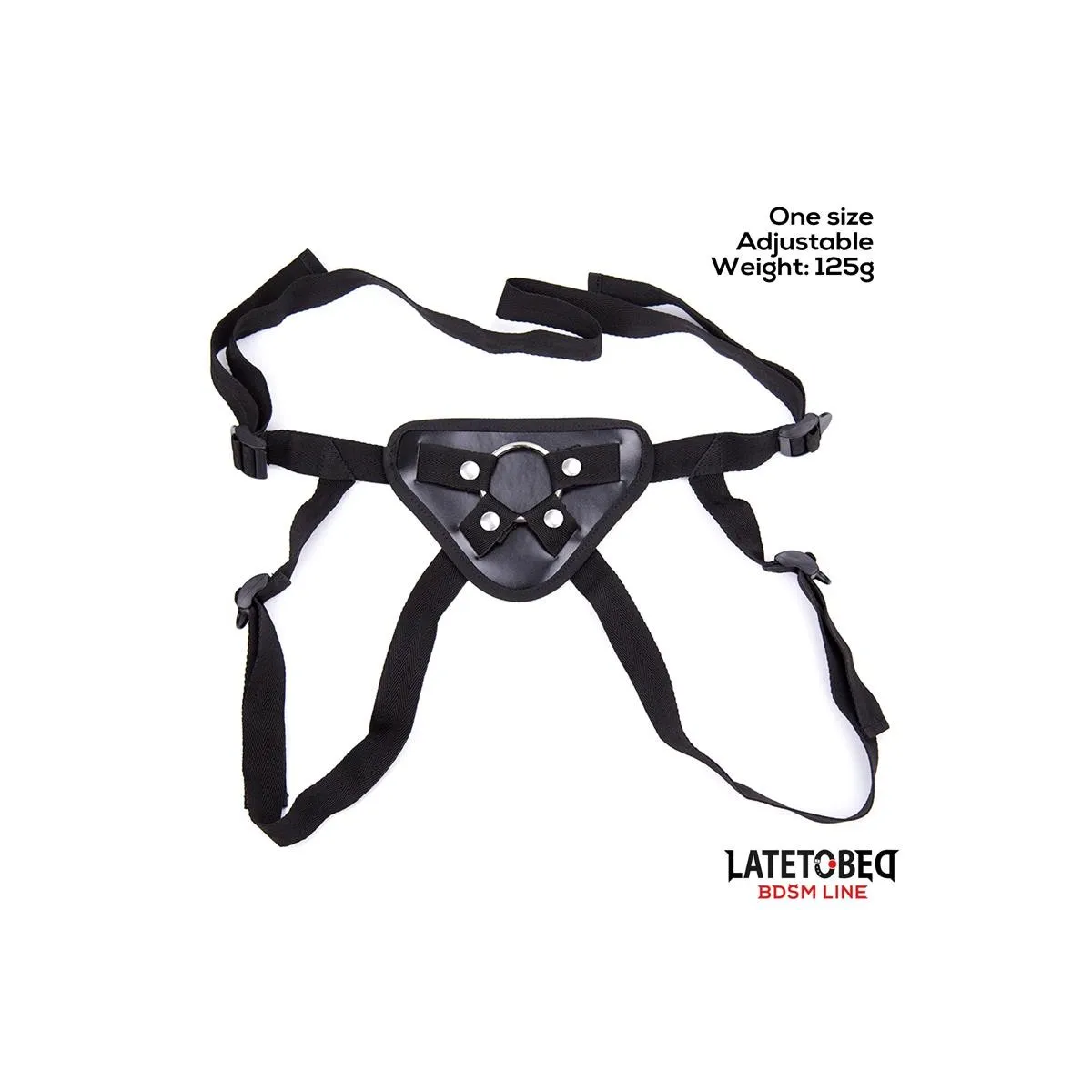 Verstellbarer Strap-On mit Metallring von Latetobed BDSM Line | Fesselliebe.de