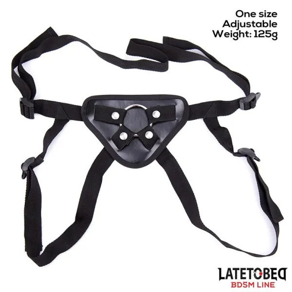 Verstellbarer Strap-On mit Metallring von Latetobed BDSM Line | Fesselliebe.de