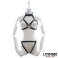 BH und Slip Bondage-Set mit Ketten von Latetobed BDSM Line