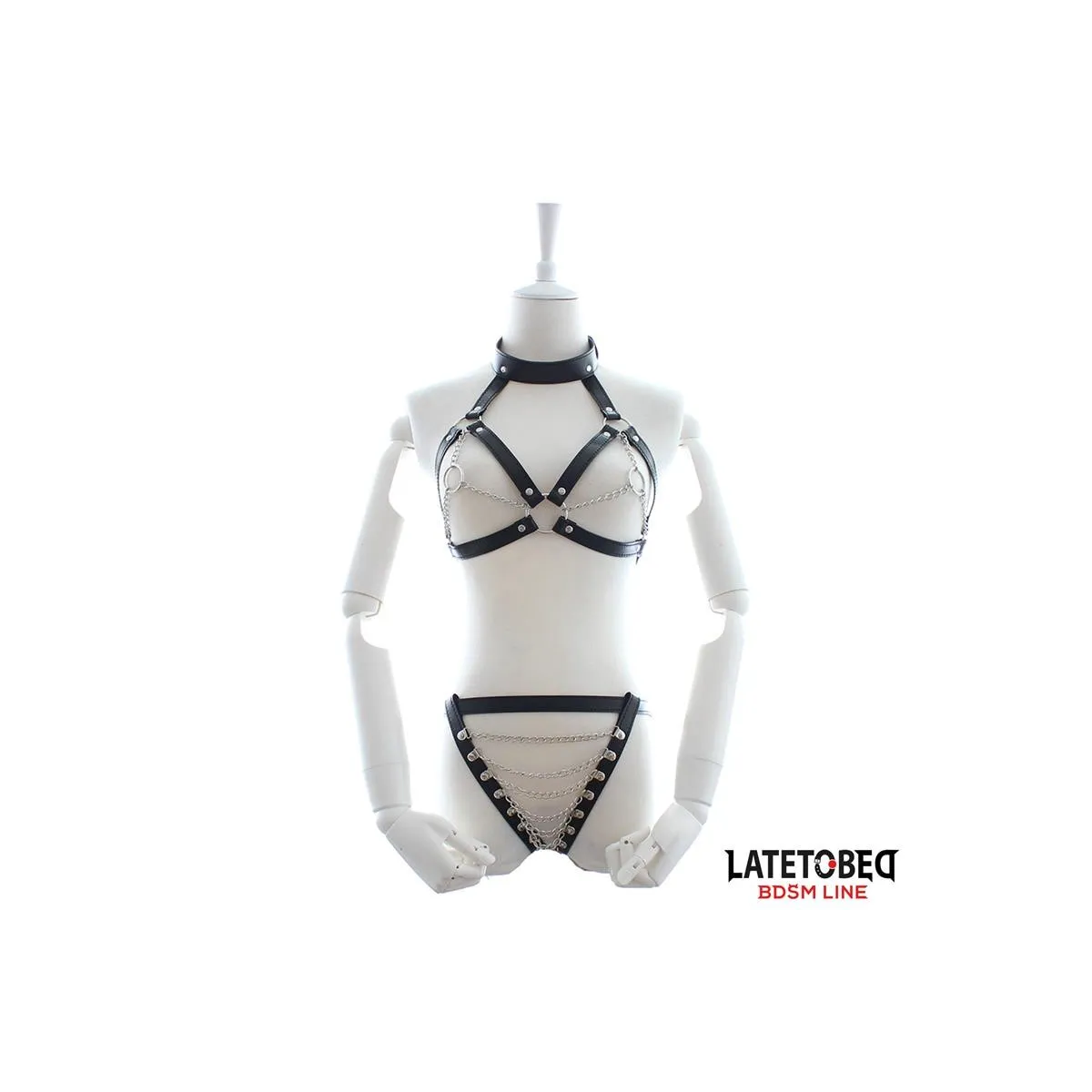 BH und Slip Bondage-Set mit Ketten von Latetobed BDSM Line | Fesselliebe.de