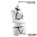 BH und Slip Bondage-Set mit Ketten von Latetobed BDSM Line