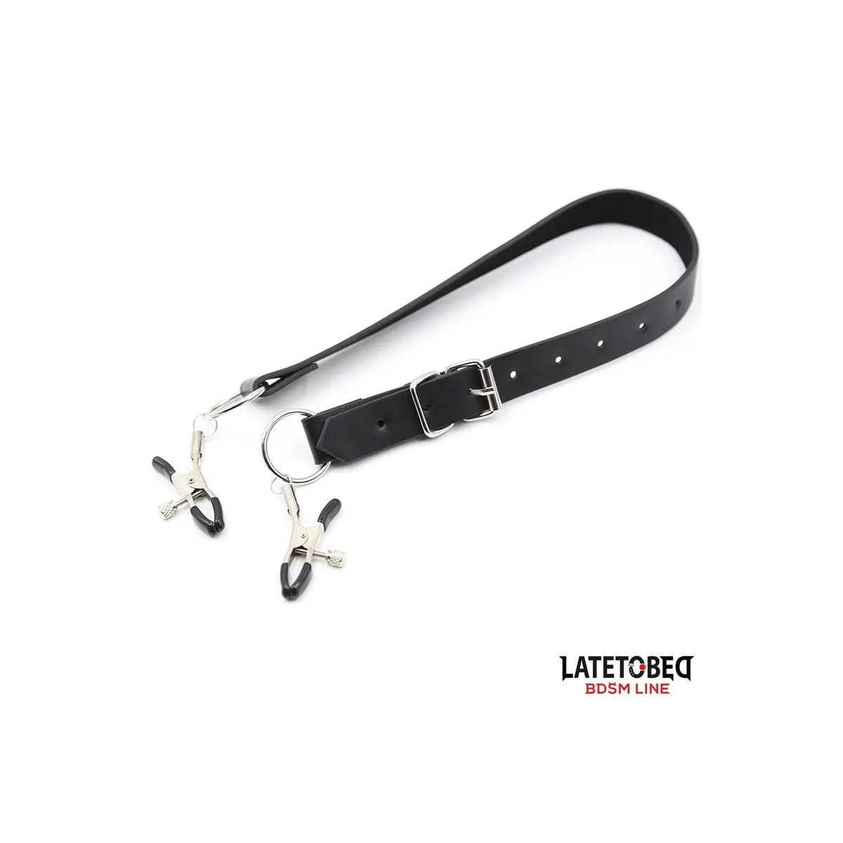 Bein-Bondage-Gurt mit Klitorisklemmen von Latetobed BDSM Line | Fesselliebe.de