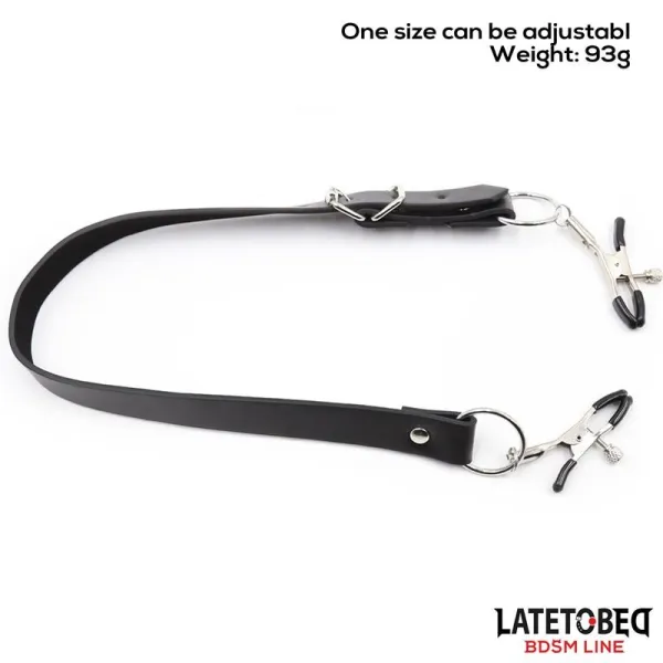 Bein-Bondage-Gurt mit Klitorisklemmen von Latetobed BDSM Line | Fesselliebe.de