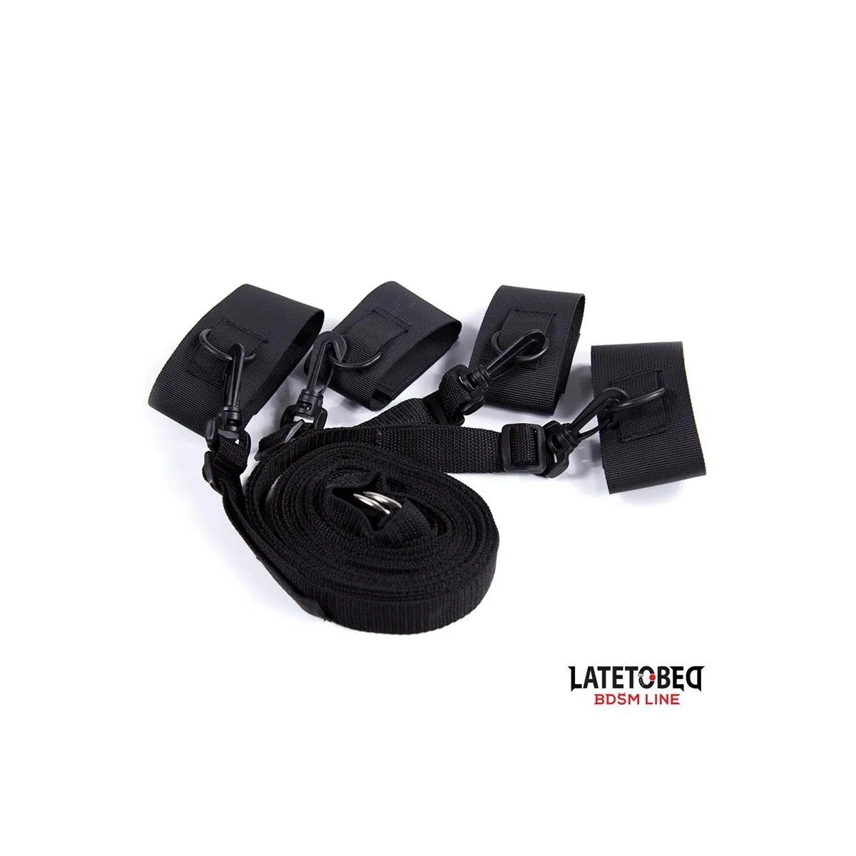 Nylon-Klettverschluss-Bettfesseln mit Kunststoffhaken von Latetobed BDSM Line | Fesselliebe.de