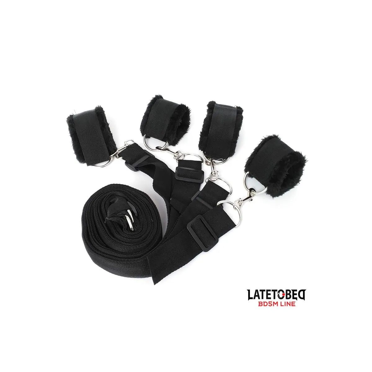 Lange Samt-Bondage-Fesseln für Das Bett, Verstellbar von Latetobed BDSM Line | Fesselliebe.de