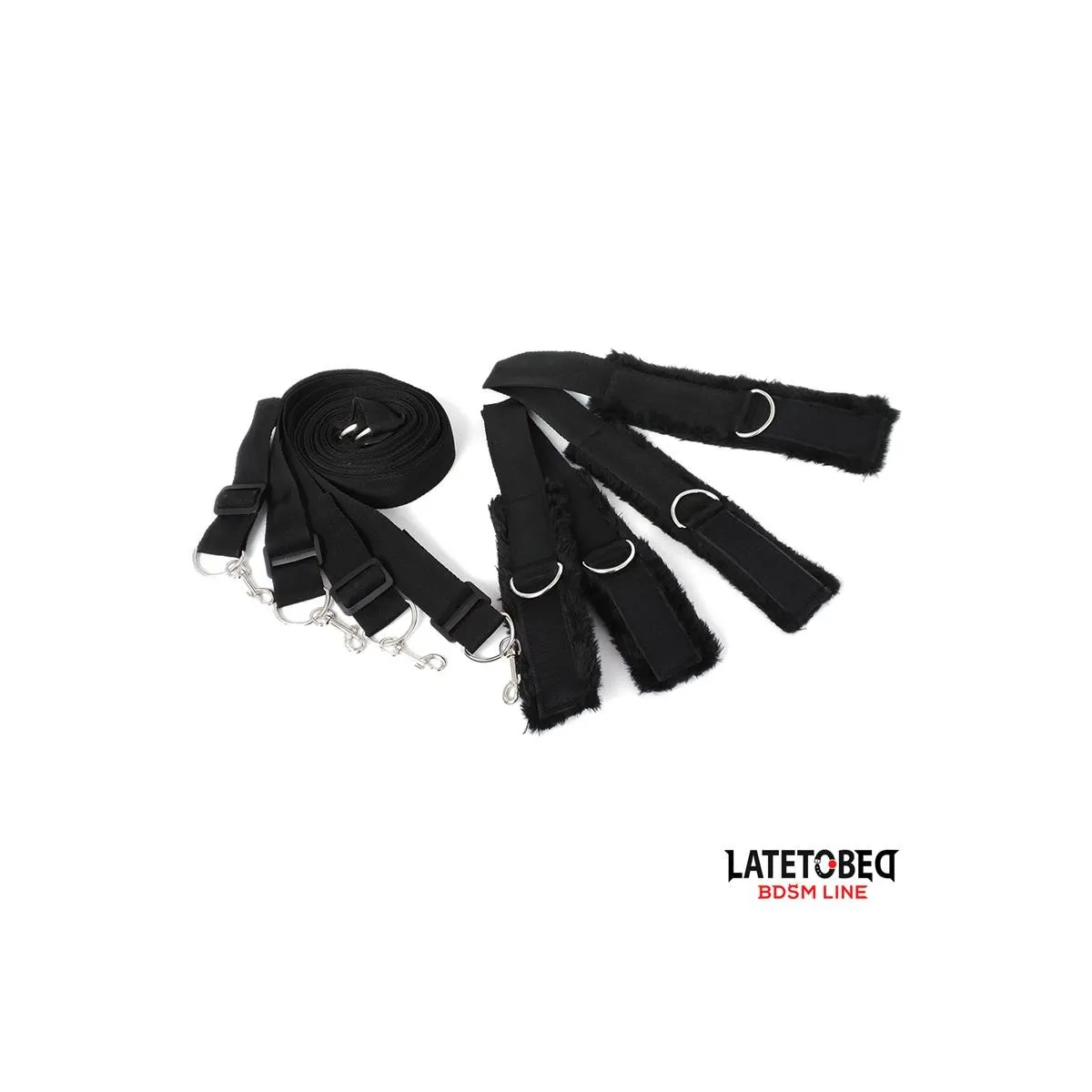 Lange Samt-Bondage-Fesseln für Das Bett, Verstellbar von Latetobed BDSM Line | Fesselliebe.de