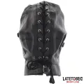 Sklavenhaube mit Augenmaske Atmungsaktiver Knebelball und Verstellbarer Mund von Latetobed BDSM Line