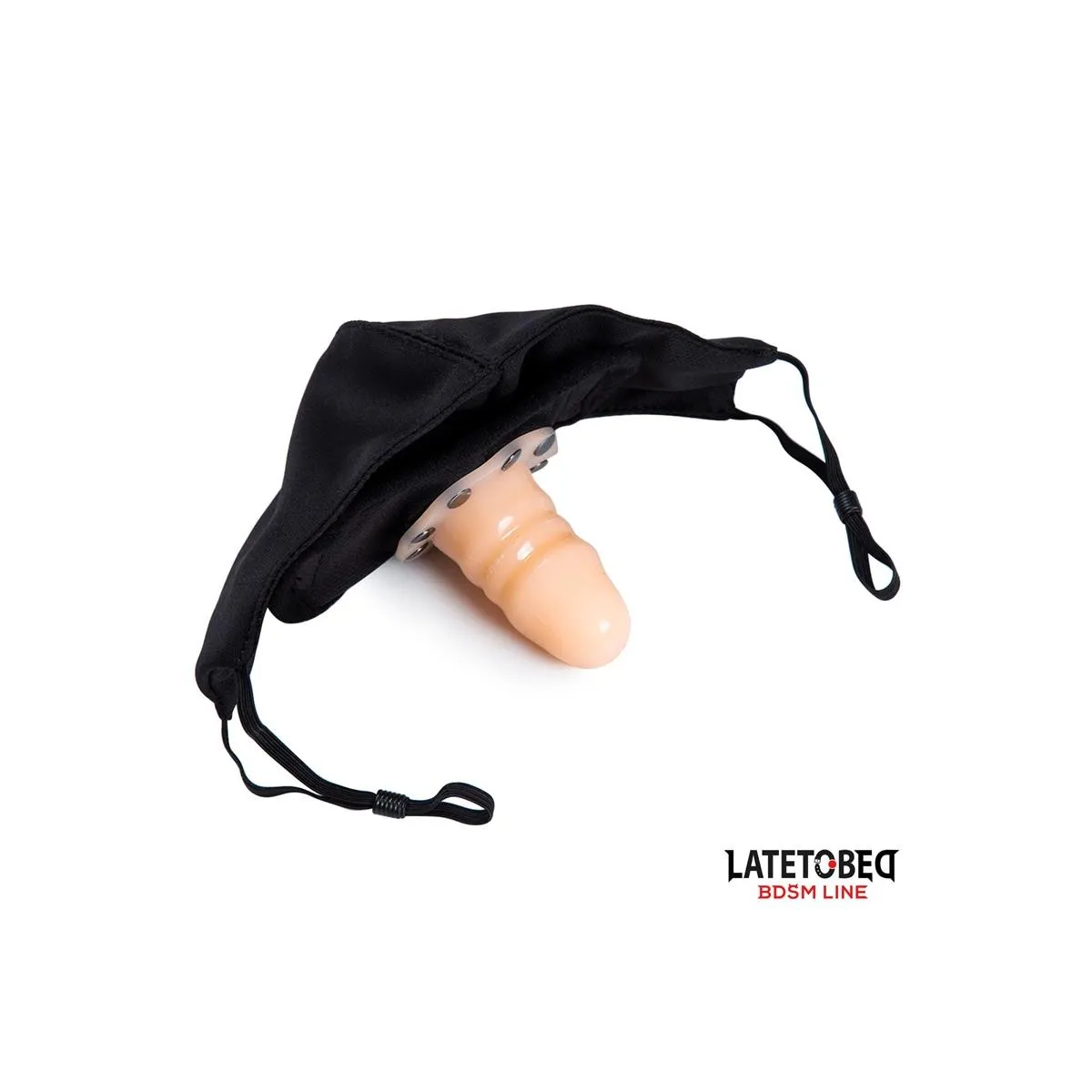 Gesichtsmaske mit 6 cm Abnehmbarem Dildo von Latetobed BDSM Line | Fesselliebe.de
