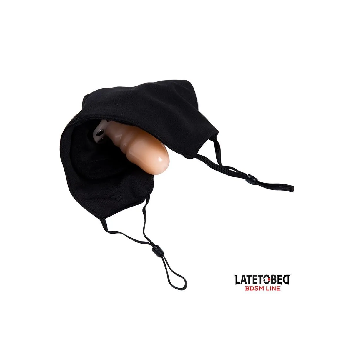 Gesichtsmaske mit 6 cm Abnehmbarem Dildo von Latetobed BDSM Line | Fesselliebe.de