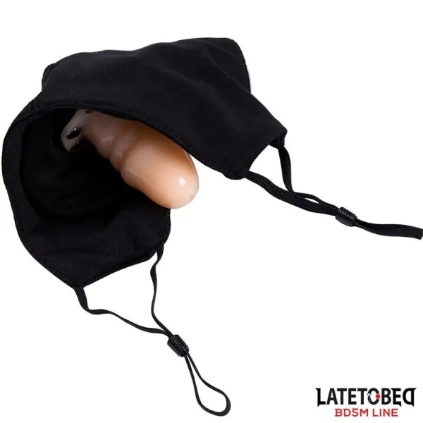 Gesichtsmaske mit 6 cm Abnehmbarem Dildo von Latetobed BDSM Line | Fesselliebe.de