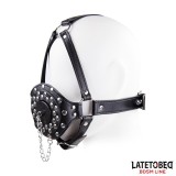 Gesichtsgeschirr mit Toilettendeckel-Knebel, Verstellbar von Latetobed BDSM Line | Fesselliebe.de