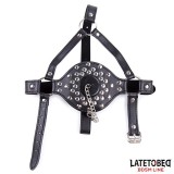 Gesichtsgeschirr mit Toilettendeckel-Knebel, Verstellbar von Latetobed BDSM Line | Fesselliebe.de