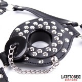 Gesichtsgeschirr mit Toilettendeckel-Knebel, Verstellbar von Latetobed BDSM Line | Fesselliebe.de