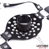 Gesichtsgeschirr mit Toilettendeckel-Knebel, Verstellbar von Latetobed BDSM Line | Fesselliebe.de