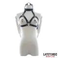 Bondage-BH mit Knebel und Nippelklemmen von Latetobed BDSM Line