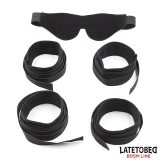 Fessel-3-Teiliges Set aus Augenbinde, Fussfesseln und Handfesseln, Verstellbar von Latetobed BDSM Line | Fesselliebe.de