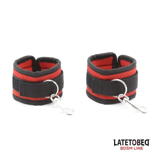 Bettfessel-Set mit Augenbinde, Verstellbare Manschetten von Latetobed BDSM Line | Fesselliebe.de