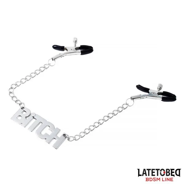 Nippelklemmen mit Kette - Bitch von Latetobed BDSM Line | Fesselliebe.de