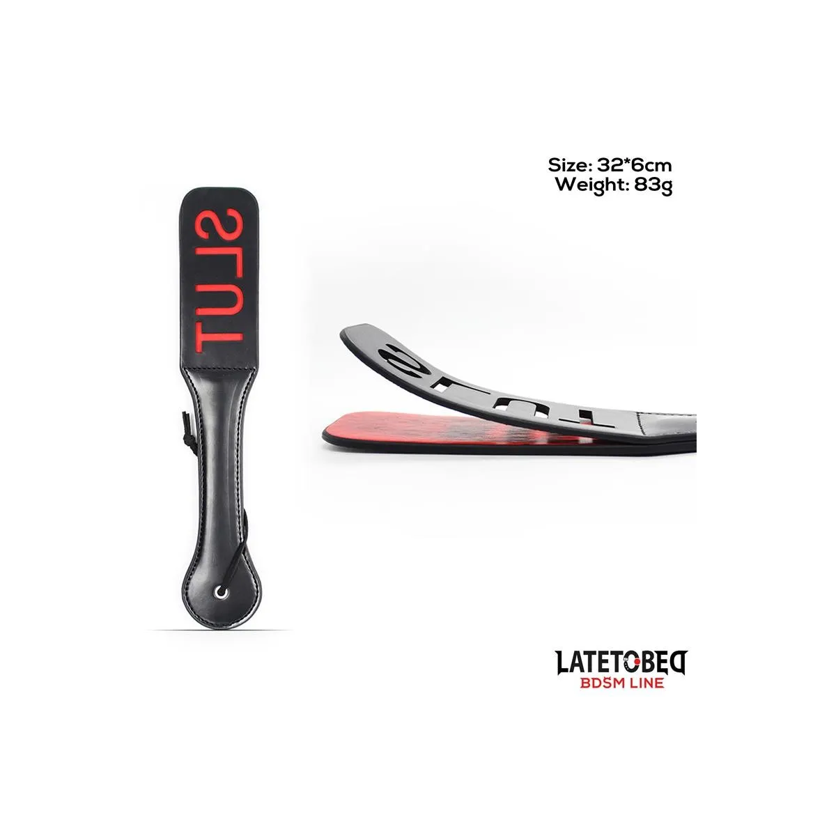 Doppellagiges Paddel „SLUT” 32 cm von Latetobed BDSM Line | Fesselliebe.de