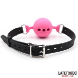 Atmungsaktiver Silikon-Ballknebel S – 4 cm von Latetobed BDSM Line | Fesselliebe.de